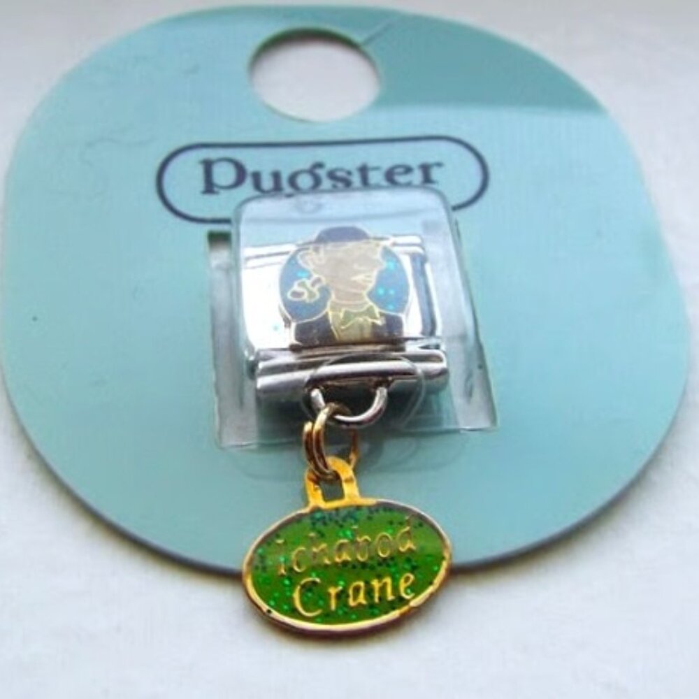 Pugster Ichabod Crane dangle 9mm stainless steel italian charm bracelet link new